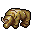 tarnished rhino figurine