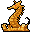 golden sea horse figurine