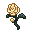 white silk flower
